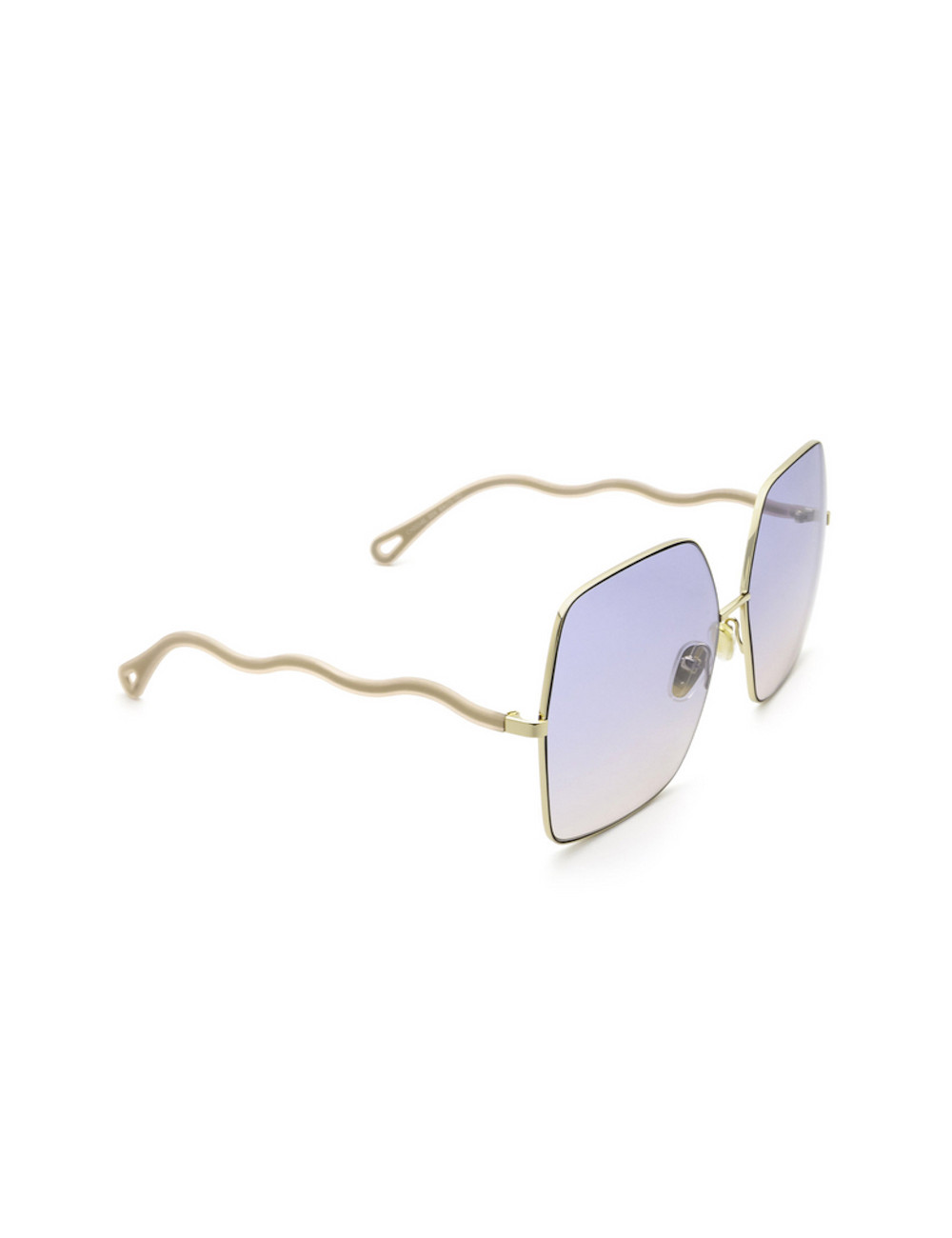 Chloé CH0054S 004 square sunglasses with wavy rods –