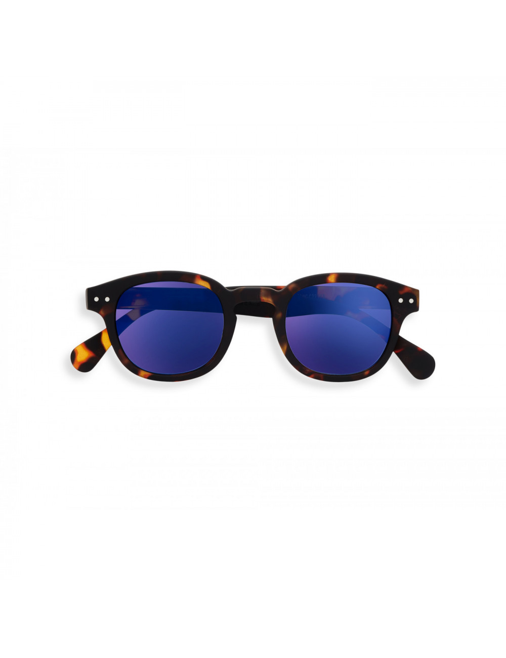 C Blue Tortoise Mirror  Trendy Square Blue glasses- IZIPIZI